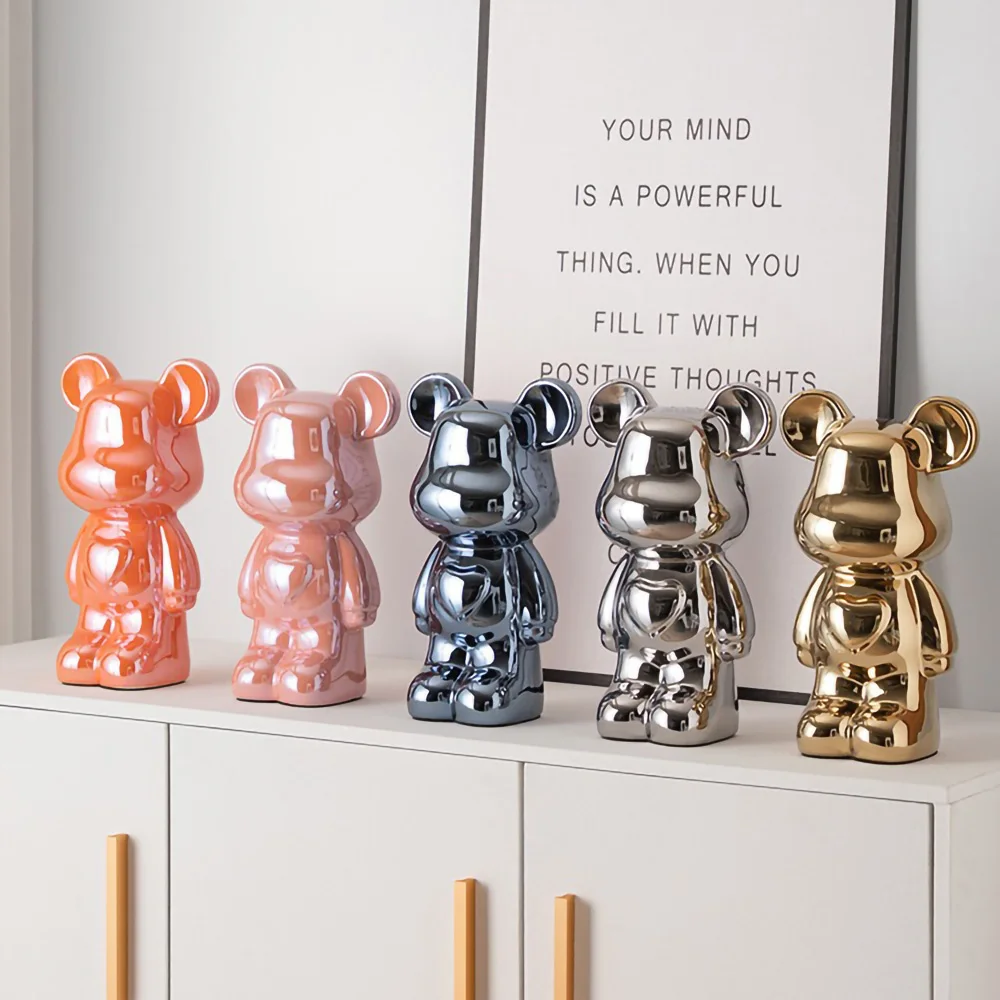 Stijlvolle Keramische Beertjes – Trendy & Kleurrijk Decoratie-item